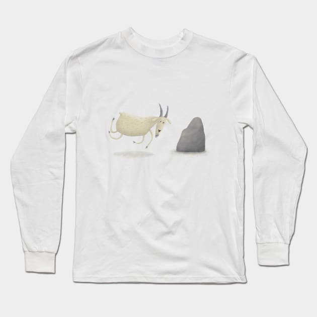 Angry capricorn Long Sleeve T-Shirt by jurjenbertens